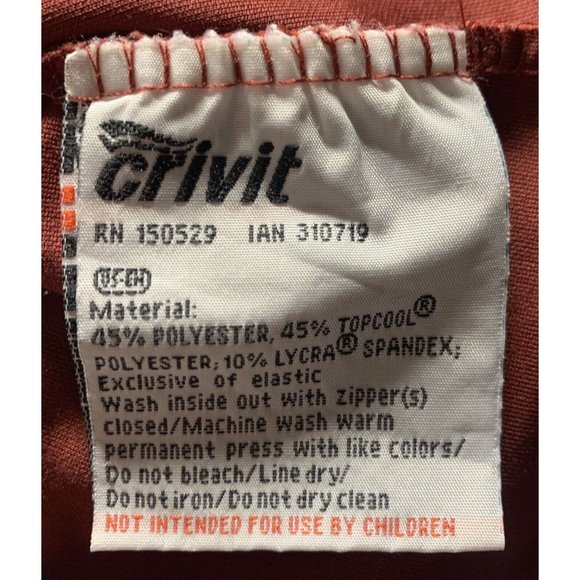 Crivit Women Large 12/14  Short Sleeve Cycling Biking Jersey Pocket 1/4 Zip - Picture 5 of 7